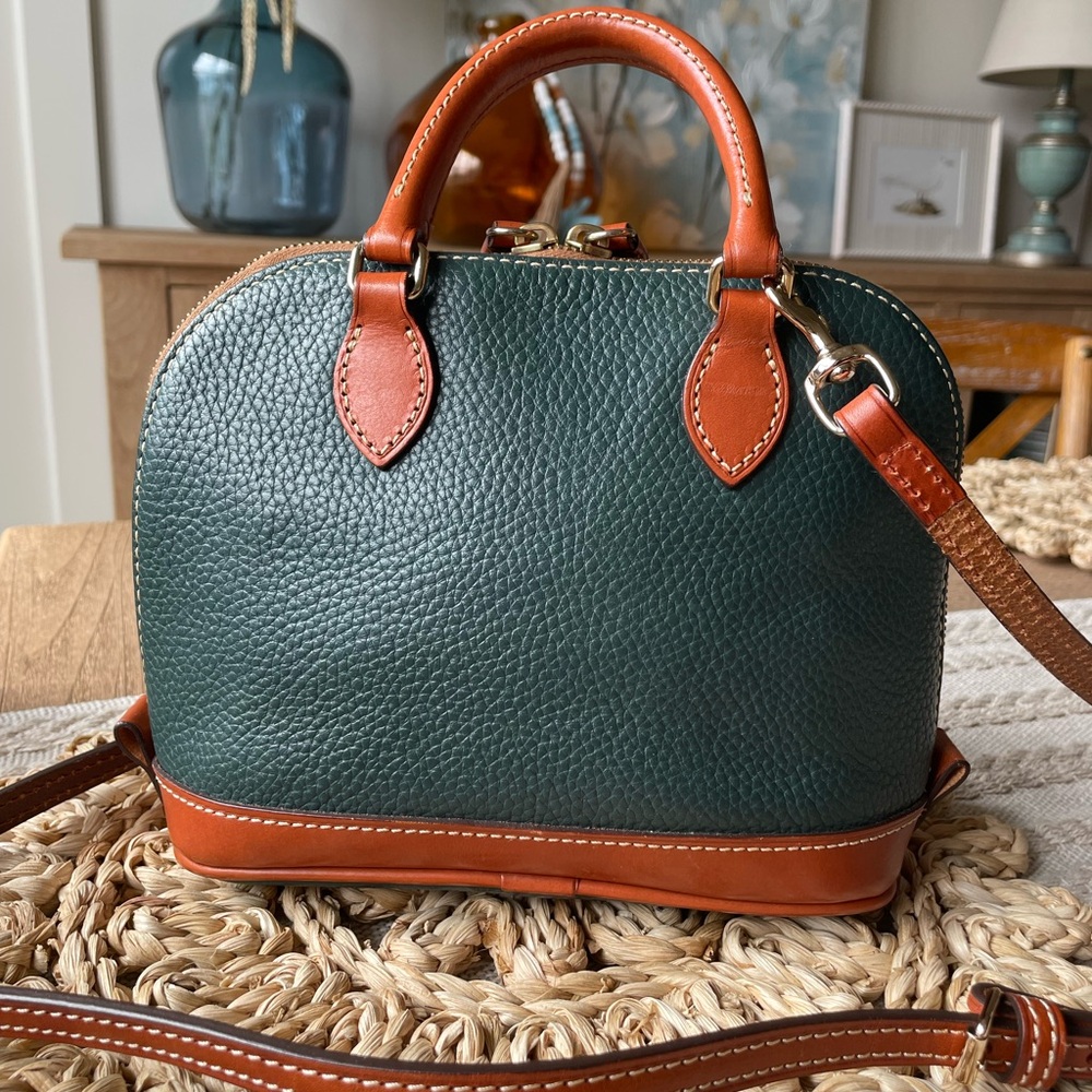 Dooney and Bourke Pebble Leather Bitsy Bag - Forest Green Color -EUC! - Picture 2 of 13